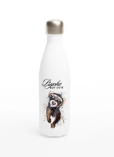 Cute but Psycho Ferret White 17oz Stainless Steel Water Bottle