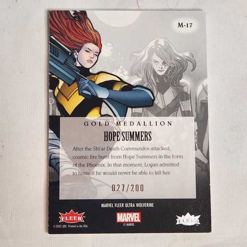 2023 Marvel Fleer Ultra Wolverine GOLD Medallion HOPE SUMMERS 027/200 M-17 - Picture 13 of 18