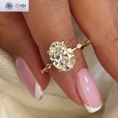 2.00ct 2.00ct E-VVS2 オーバルラボグロウンダイヤモンド E-VVS2 