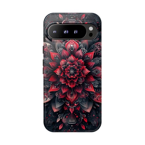 Red Mandala Lotus Floral - Phone Ink Cover Case for iPhone, Galaxy, Pixel - 第 135/281 張圖片