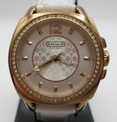 Coach Silver Dial Rose Gold-Tone Quartz Watch - CA.43.7 Coach Silver Dial Rose Gold-Tone Quartz Watch - CA.43.7