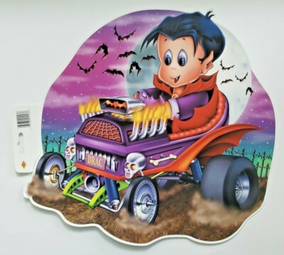 1990's Beistle Children's Dracula Die Cut Halloween Wall Hanging Decoration 