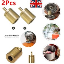 2Pcs Gold Gas Tank Filling Valve Propane Bottle Adapter Refill Connector Set; UK