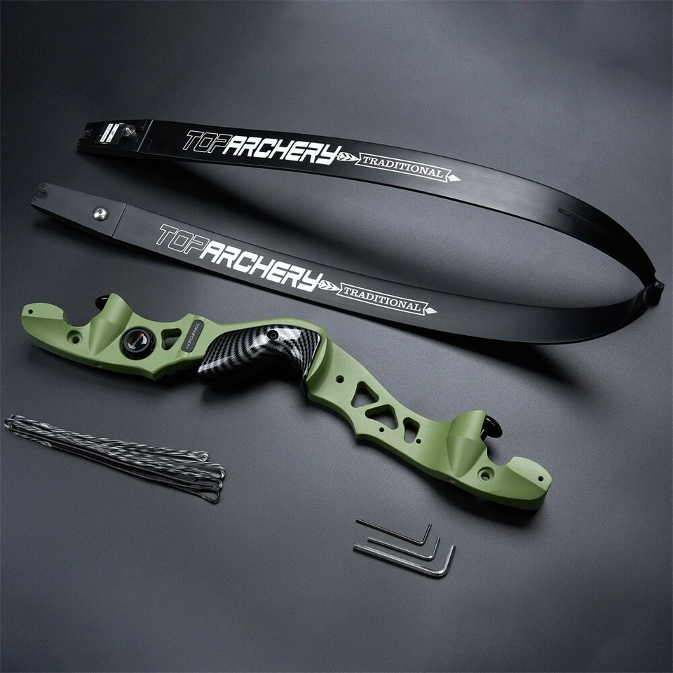 62" ILF Recurve Bow 25-60lbs Takedown 19'' Aluminum Riser Archery Hunting Shoot - Image 4 of 4