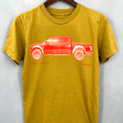 Post Malone 2023 Concert T Shirt 2023 Mens S Mustard Yellow Truck Austin READ