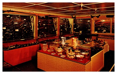Virginia City Nevada Fargo Drive-In Charles Stone Gun Collection Chrome Postcard