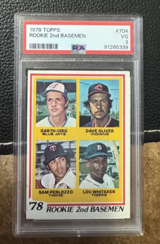 1978 Topps # 704 LOU WHITAKER PSA 3 VG  Rookie 2nd Basemen Detroit Tigers RC