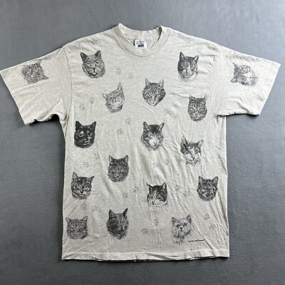 ART VINTAGE - 90s vintage rel-e-vant products 猫柄 Tシャツ ART VINTAGE - 90s vintage rel-e-vant products 猫柄 Tシャツの