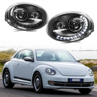 Pair LED Headlights Assembly Headlmps Left+Right For 2012-2019 Volkswagen Beetle - Image 1 of 4