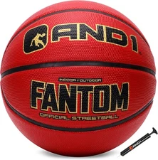 Fantom Rubber Basketball: Official Regulation Size 7 (29.5 inches) - Deep Cha...