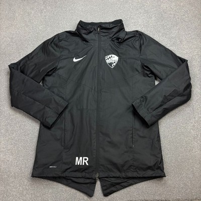 Nike Jacke Erwachsene Large schwarz Outdoor Y2K Track Swoosh 90er Kapuze Mantel Herren