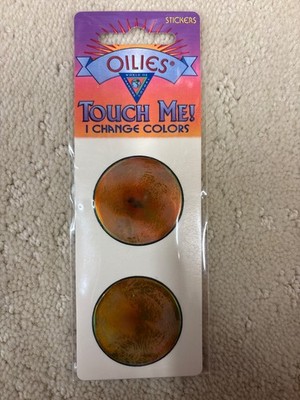 vintage oilies liquid crystal stickers - circles