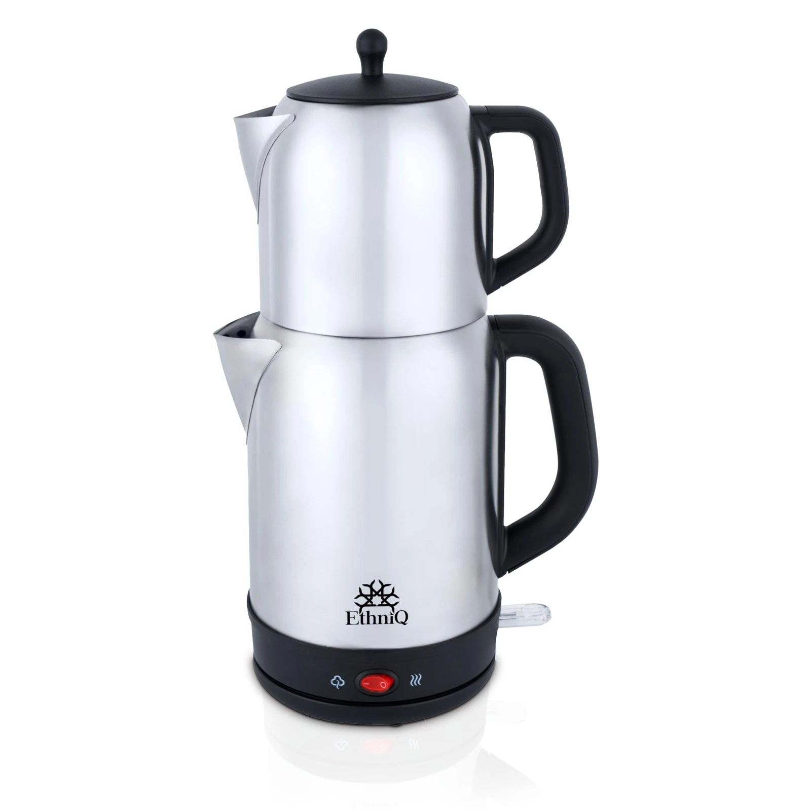 TeaVibe Electric Turkish Tea Maker - Stainless Steel 120V Double Pot Kettle &...