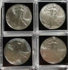Lot of 4 2025 1 oz American Silver Eagle in Guardhouse Case *Spotting and Toning