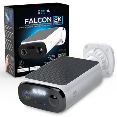 Geeni Falcon Solar Wireless Security Camera 5MP 2K+ Color Night Vision WiFi