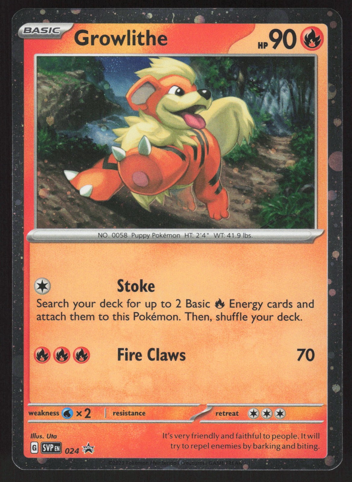 Growlithe SVP024 Promo Pokemon TCG SV: Scarlet & Violet Promo NM