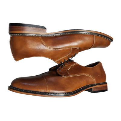 Dexter Comfort Mens Brown Square Toe Oxford Dress Shoes Lace Up Size 11 Dexter Mens Browns Leather Square Toe Lace Up Comfort Oxford  main image 3