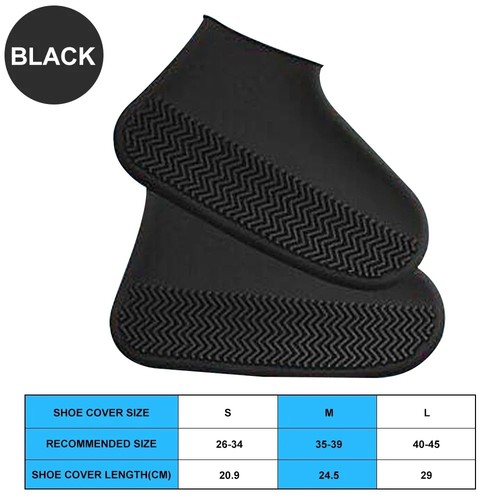 Copriscarpe in silicone da esterno antiscivolo impermeabile copriscarpe stivali da pioggia spessi M L - Foto 8 di 20