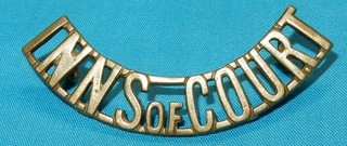 WW1 ERA INNS OF COURT OTC OFFICER TRAINING CORPS SHOULDER TITLE BADGE GENUINE