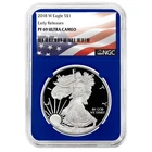 2018-W Proof $1 American Silver Eagle NGC PF69UC Flag ER Label Blue Core