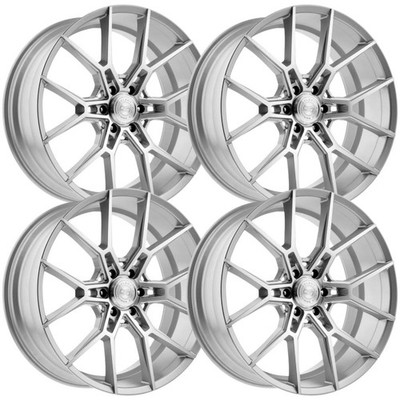 (Set-4) Select Alpine 20x9 5x120 20mm Silver Brushed Wheels Rims 20 Inch