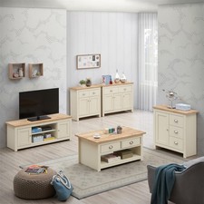 Cream Oak Living Room Furniture Set Sideboard TV Unit Coffee Table