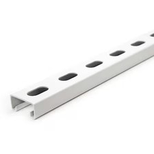 Zoro Select Fs-500Ss Wt 48.00 Single Channel Strut, Slotted, Steel, Painted,,