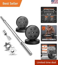 Durable 60" Straight Barbell  EZ Curl Bar - Perfect for Progressive Training