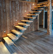 Universal Bolt on Floating Stair Riser Brackets DIY FREE SHIPPING