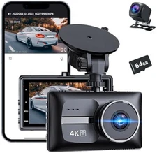 Vital Dashcam Pro 2025 Dash Cam Front and Rear Camera for Cars Dual Car Camera w