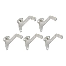 Standard Zinc Metal Handrail Bracket in Satin Nickel 5 Pack
