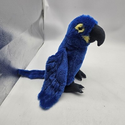 Wild Republic Hyacinth Macaw Parrot Plush 18'' Blue Realistic Tropical Bird