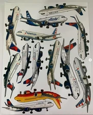 Airliner Airplane Stickers 5.5" Delta, American, United, Southwest, Alaskan