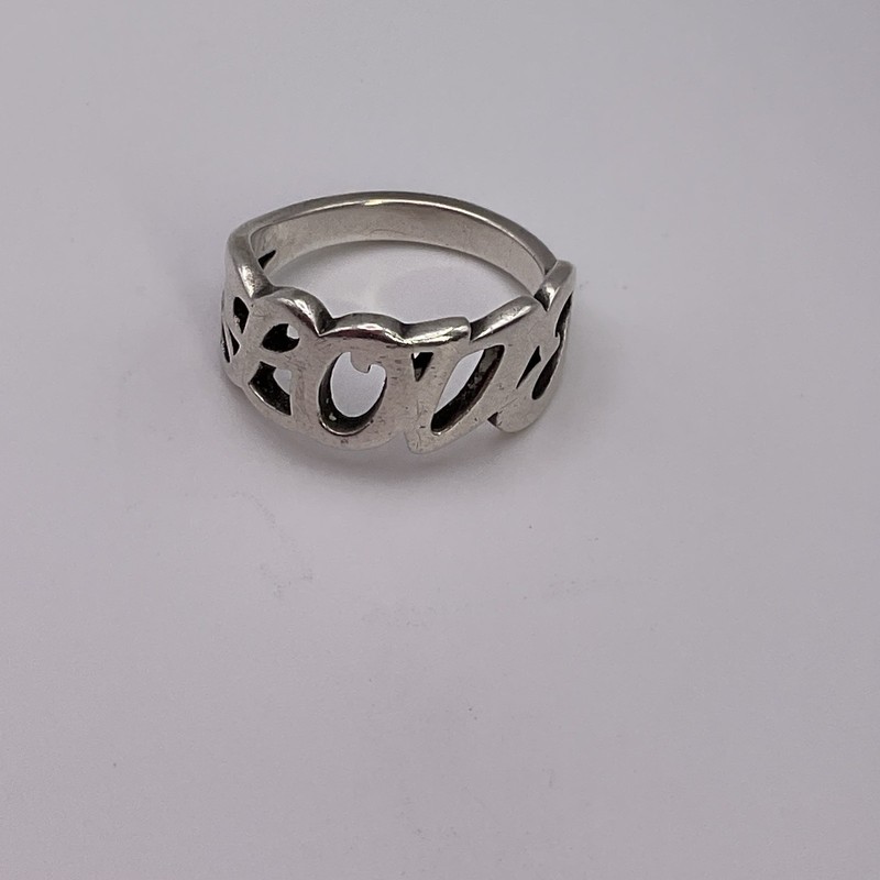 James Avery retired script love ring size 6.25