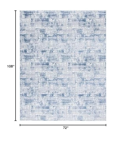  Amelia Collection Area Rug - 6' x 9', Navy & Light Grey, Modern Abstract  - Image 3 of 4