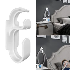 Single CPAP Hose Holder Hanger for Bed - Dual Hook Anti-Unhook Design | Bedsi...