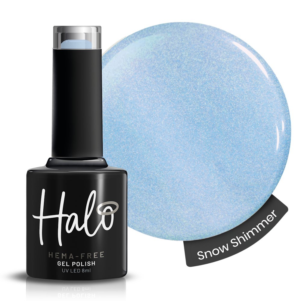 Halo Gel Polish UV LED HEMA-Free Snow Angel Xmas 2025 (Snow Shimmer) 8ml
