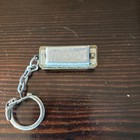 Hohner Mini Harmonica Keychain Metal Silver Tone Music Theme Belt Chain — photo 1
