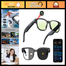 HD Smart Glasses with Camera, AI Recognition, Video Recording, Voice Assistant,