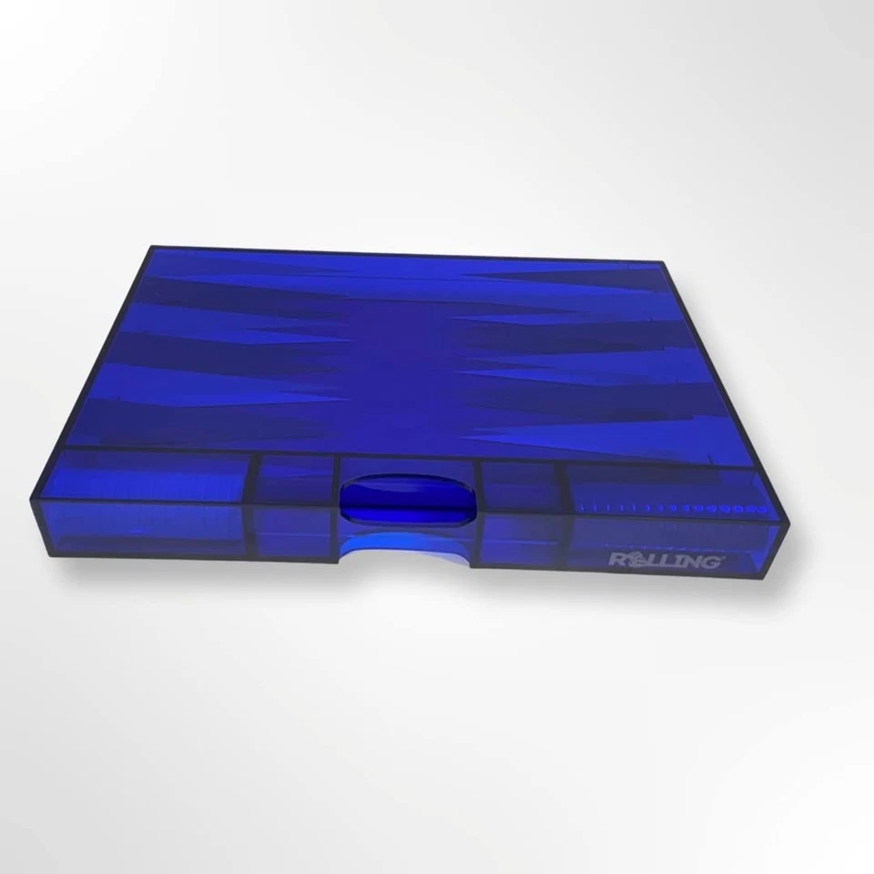 Juego Backgammon Acrílico Lucite 18" Grande Premium Tablero y Piezas (Azul Claro) Foto 3 de 4