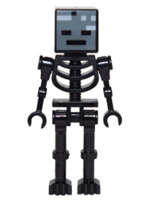 Lego Minecraft  Wither Skeleton - Straight Arms Minifigur Skelett min025 #B164