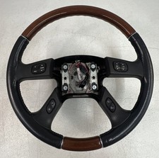 03-06 Cadillac Escalade Steering Wheel Wcontrols Rare Oem Black Woodgrain 03-06 Cadillac Escalade Steering Wheel Wcontrols Rare Oem Black Woodgrain