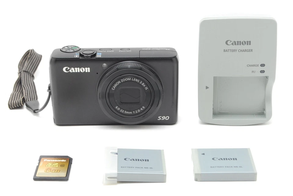 【FAST NEUWERTIG】Canon PowerShot S90 10.0MP Kompakt Digitalkamera Schwarz aus Japan