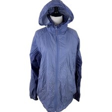 Columbia Women's Purple Packable Nylon Hooded Jacket Size Large