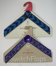 NIP Lot 2 Lindsay Phillips Switch Flops Interchangeable Flip Flop Straps Medium