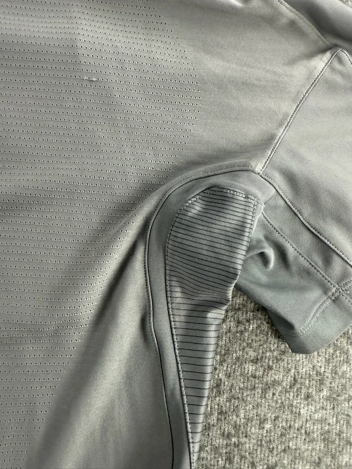 Polo de golf Nike Tiger Woods Collection para hombre L gris a rayas cuello Dri-Fit Foto 2 de 4