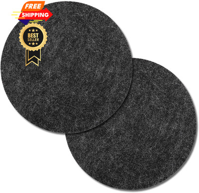 Urbanstrive 4 PCS Coasters Absorbent Felt for 4 inch, Black Round