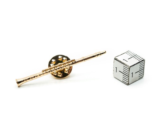 Clarinette Broche Miniblings Épingle Revers Instrument Plaqué Or - Photo 3 sur 4