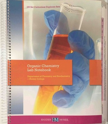Organic Chemistry Lab Notebook (100 Set Carbonless Duplicate Sets) - Departm...