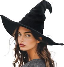Witch Hat, 18IN Wizard Hat Cosplay Accessories for Halloween Costume Party Chris